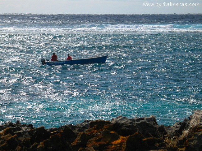 Pécheurs dans le lagon de Rodrigues