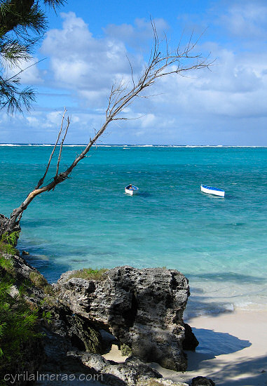 Plage de rêve et barques de pecheurs