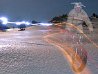 Ciclismo de noche en la nieve!