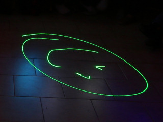smiley laser light painting