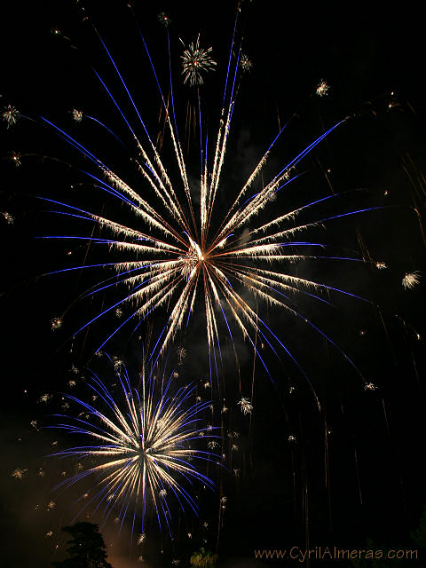 feux d'artifice belle bleue