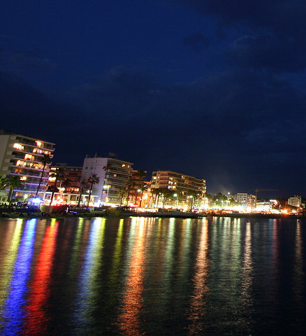 Juan les pins, la nuit