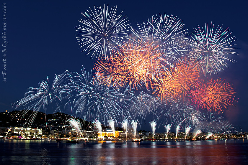 feu artifice hotels cannes croisette