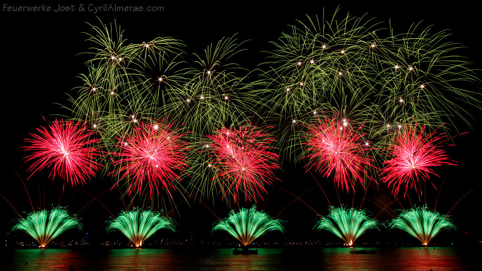 colorful firework display