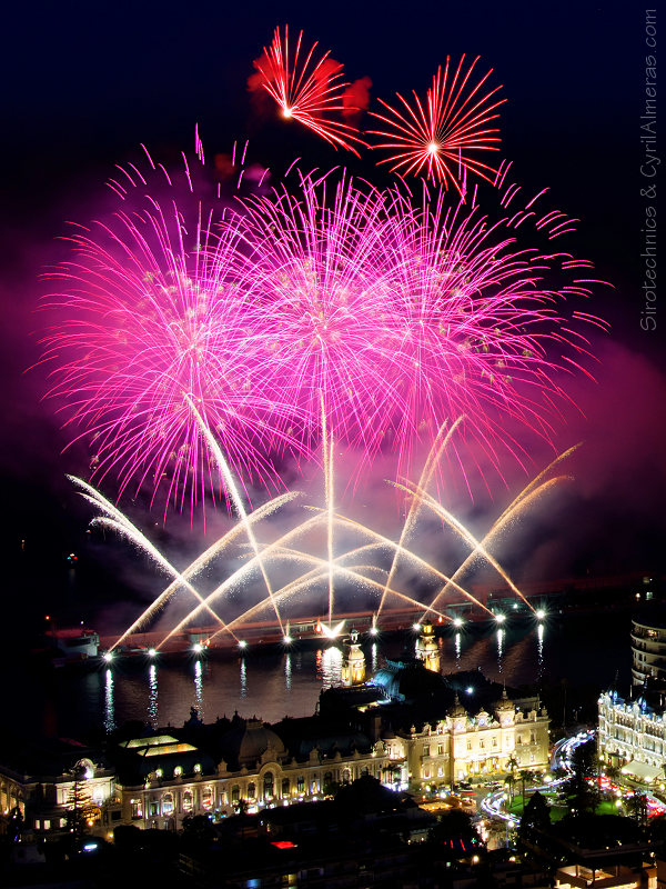 fireworks red hearts on pink cushion