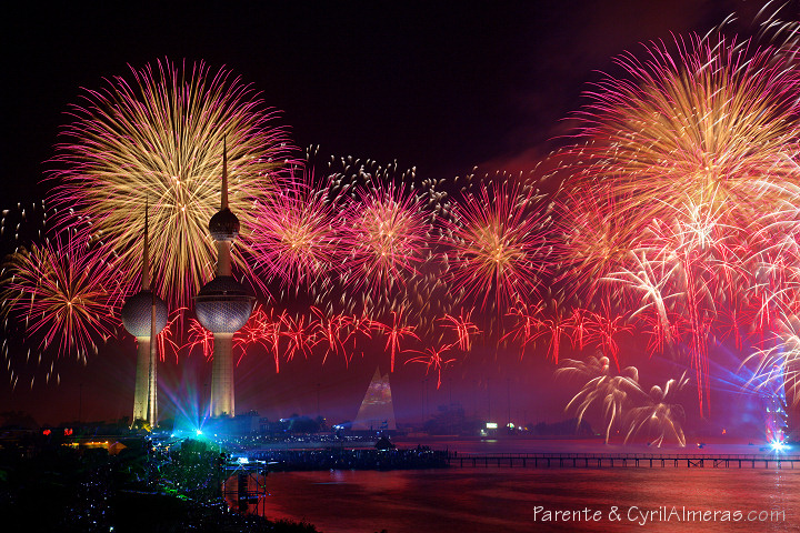 kuwait 50th constitution day fireworks show