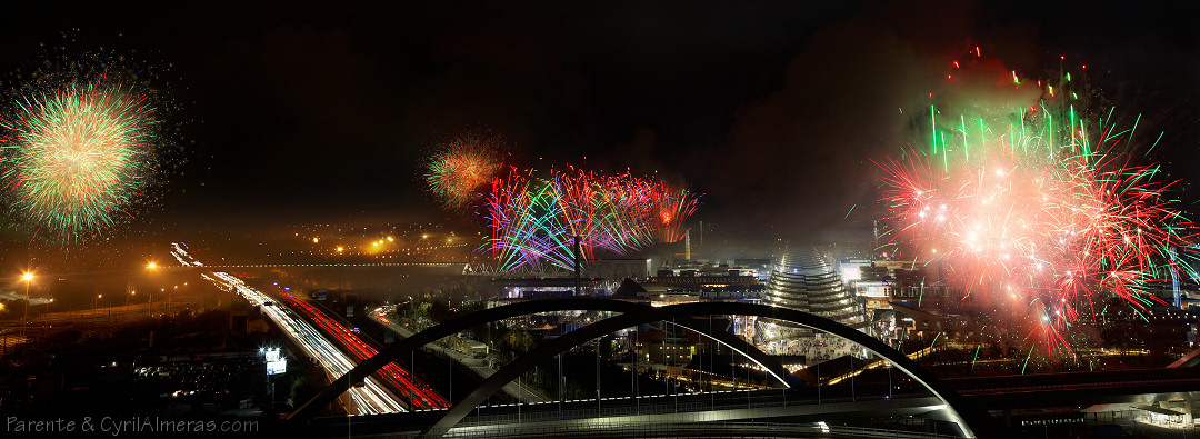 panoramic view expo milano firework