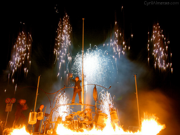 spectacle vivant feu sur scene