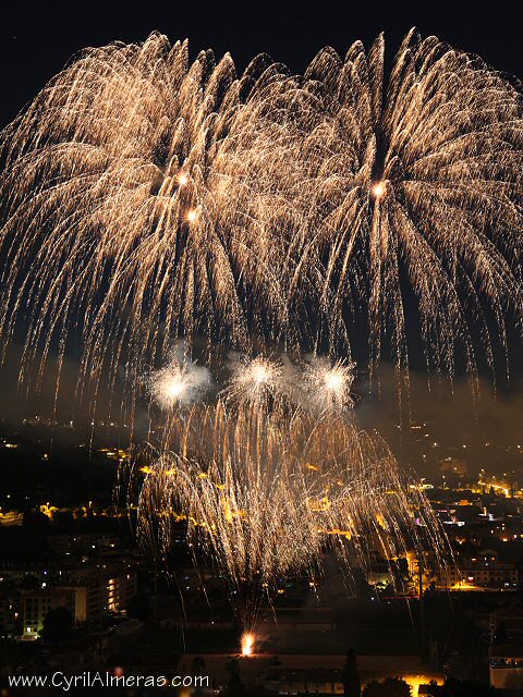 feu artifice vallauris de haut