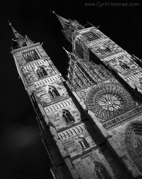 St Lawrence Lorenzkirche gothique, noir & blanc