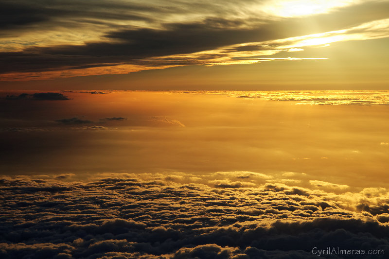 Sunset from above the clouds