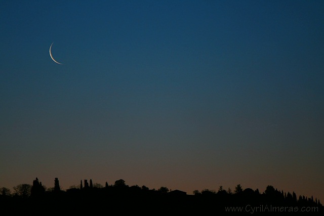 Lever de Lune sur lever de Soleil