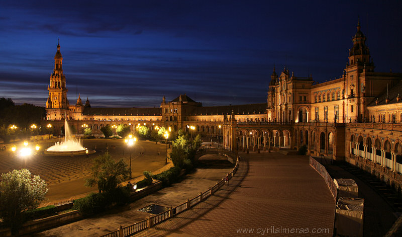 plaza de espana de nuit