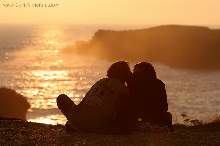 amoureux soleil couchant