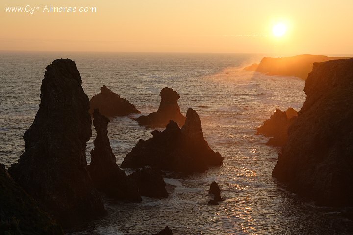 coucher soleil aiguilles port coton