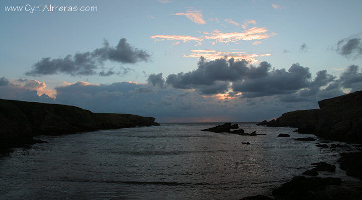 coucher soleil crique belle ile