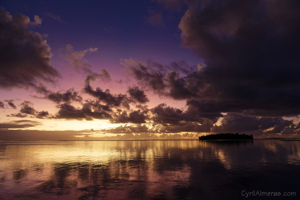 ile coucher de soleil lagon