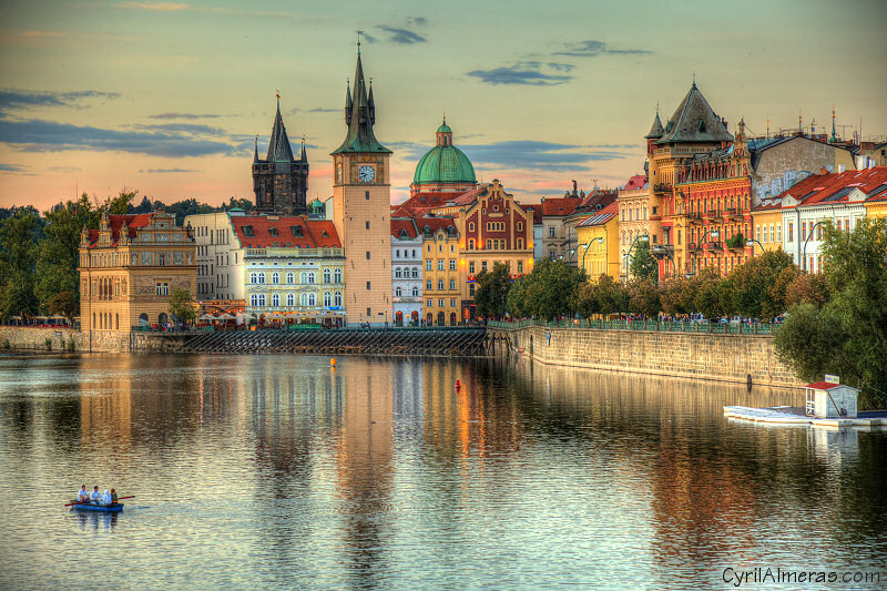 prague romantique barque vltava