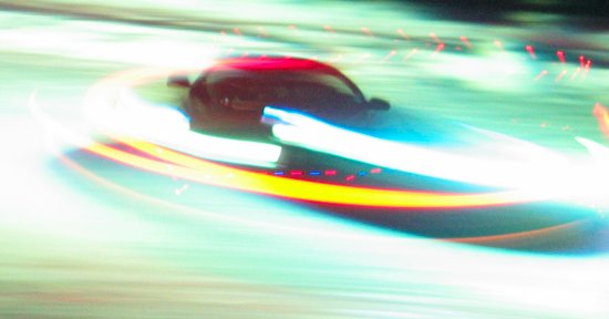 Subaru Impreza car speed of light and photo art