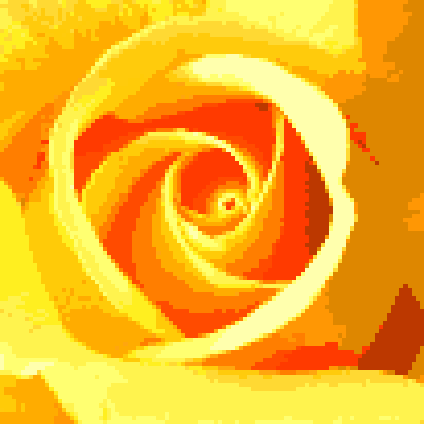 Rose Orange Rose orange en canevas, point compté