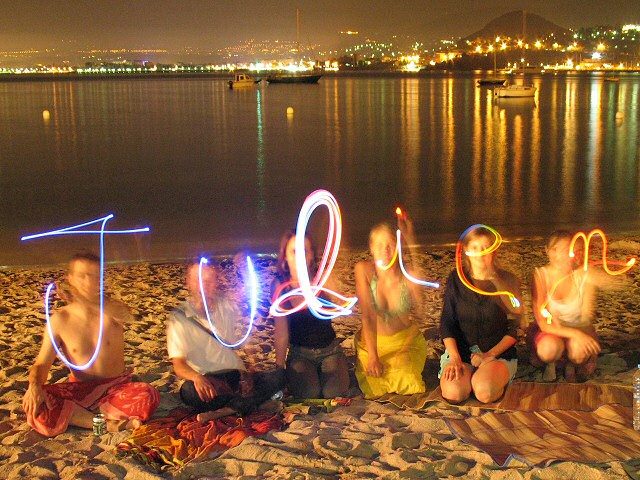 Ecriture de lumière en pose longue