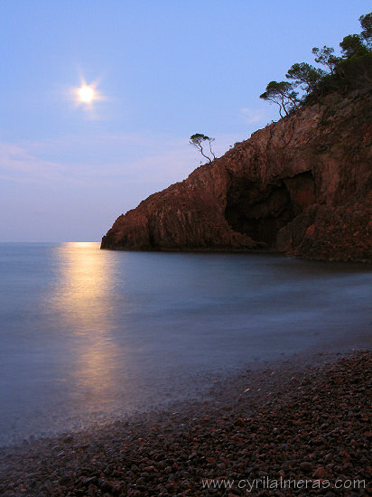 Reflets Lune Mer L'esterel sous la Lune