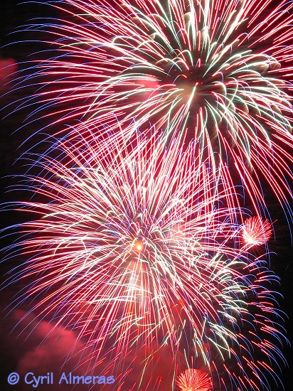 Feu d'artifice de pres