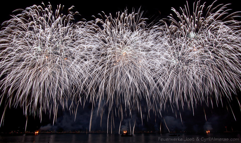 silver only pyrotechnic display