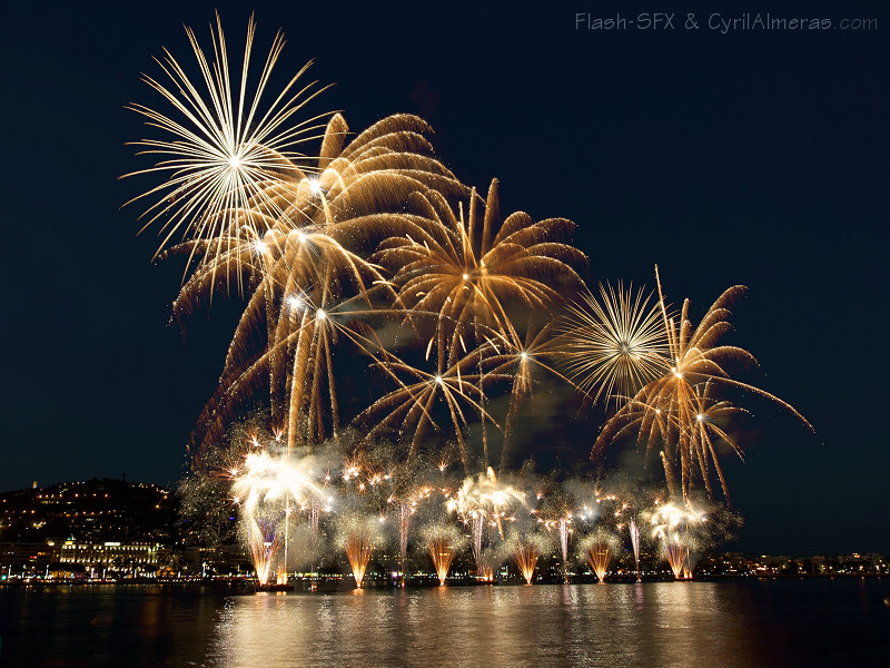feu d artifice en or