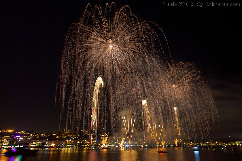 gold rain on Cannes Croisette