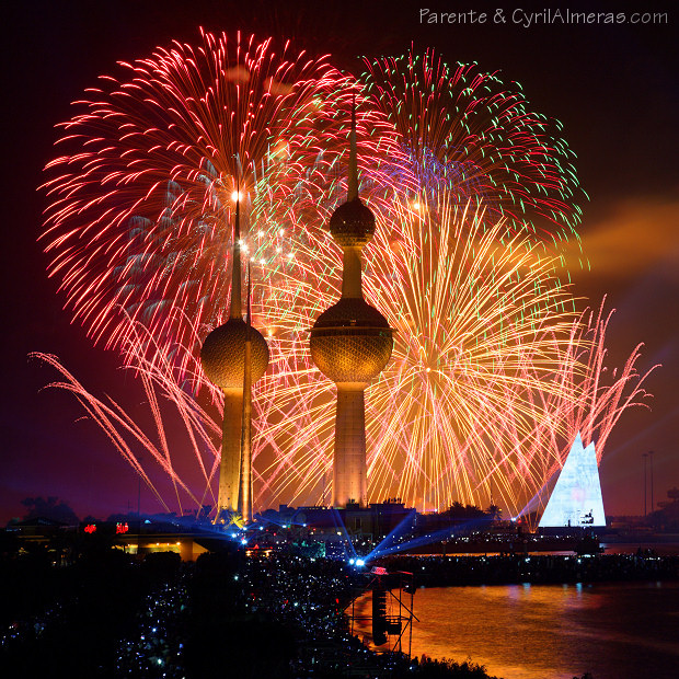 kuwait s 50 th constitution day fireworks show